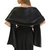 Central Chic Silky Satin stola dell'involucro dello scialle sciarpa Pashmina per la sposa damigelle in Avorio Bianco Nero Blu Argento Oro Rosa Grigio Verde