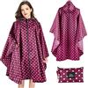 SOPPY Poncho Pioggia Impermeabile per Adulti Mantella Pioggia Donna Leggero e Portatile Impermeabile con Cappuccio