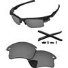 PapaViva Lenti di ricambio e kit di gomma per Oakley Fast Jacket XL OO9156 71 mm - Vestibilità precisa, blocco UV, resistente agli urti
