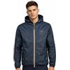 Geographical Norway Uomo Giacca Boatglobe impermeabile cappuccio fisso antivento zip integrale polsini fondo elasticizzati leggero confortevole stile sportivo poliestere
