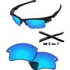 PapaViva Lenti di ricambio e kit di gomma per Oakley Fast Jacket XL OO9156 71 mm - Vestibilità precisa, blocco UV, resistente agli urti