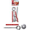 TOX Bizeps Sun fissaggio vela solare, ancoraggio ad espansione per mattoni forati (Poroton) e calcestruzzo cellulare (Ytong), 12x90 mm, con vite ad occhiello, 009601151