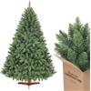 SALCAR - Albero di Natale artificiale, 210 cm, incluso Supporto in legno, albero di Natale verde, 2,1 m, abete Nordmann (circa φ 148 cm)