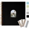 Vienrose Scrapbook Photo Album Linen Cover, Hardcover Kraft White Pages Memory Book, for Travel Wedding Guest Book Christmas Baby Shower Grass Green 8 Inch 20 Pages