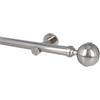 Sento Ø 25 mm Bastone per Tende Montaggio a Muro Effetto Acciaio Inox Modern 200 cm Bona