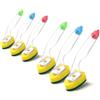 com-four® set 6 spazzole con serbatoio per detersivo, spazzola da cucina | pentole e padelle - serbatoio 120 ml [selezione variabile]