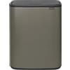 Brabantia BO TOUCH BIN pattumiera 2 x 30 litri - Platinum