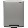 Brabantia BO PEDAL BIN PATTUMIERA 2 x 30 litri - Mineral concrete grey