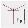 Brabantia Lift-o-matic, stendibiancheria a ombrello con picchetto e accessori, 50 m, spring pink