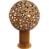 Le Coq Sfera decorativa ATLANTIS in acciaio Corten con design Luna Arrugginita Ø cm 50