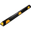 Wiltec Delimitatore di parcheggio battiruota in gomma 1650x150x100mm con fasce