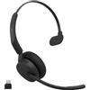 Jabra Evolve3 45 cuffie mono wireless Bluetooth con microfono, USB-C, MS Teams