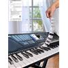 YPTSYSYS Guida per note di pianoforte per principianti, etichette rimovibili per tastiera di pianoforte, 61 tasti, standard full-size, realizzate in gomma siliconica, senza bisogno di adesivi, riutilizzabili e