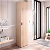 DEGHI Armadio multiuso 39x190h cm in legno naturale con anta singola - Dagen
