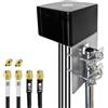 Maswell Antenna 5G, 2X2 MIMO 5G + 2X2 MIMO WiFi 6 da esterno, Antenna esterna Omni 600-8000 MHz per WiFi 6E WiFi 7 cellulare 5G 4G+ LTE-A, LMR195 equivalente SMA maschio RP-SMA