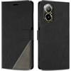 SONWO Cover per Realme C67 4G, Flip Caso in PU Pelle Case Cover Custodia con Slot per Schede e Supporto Stand per Realme C67 4G, Nero