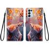KARTXITAI Cover Compatibile con OPPO Find X3 Lite 5G PU Pelle TPU Silicone Portafoglio Magnetica con Disegni Motivo Animale Flip Custodia in Libro Slot Schede Custodia-Volpe,farfalla