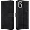 Bravoday Cover per Xiaomi Redmi Note 10 4G / Xiaomi Redmi Note 10S, Flip Custodia in Pelle PU Portafoglio Custodia per Xiaomi Redmi Note 10 4G / Xiaomi Redmi Note 10S, con Slot per Schede, Nero