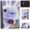 X-Best Custodia Cover per Huawei Mediapad T5 10 - Custodia in pelle Custodia a flip automatica ultra sottile e leggera per Huawei Mediapad T5 10.1 Pollici 2018 (Coniglio Bianco)