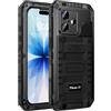 seacosmo Cover iPhone 17 Impermeabile IP68, 360° Militare Antiurto e Antipolvere, Subacquea, Custodia iPhone 17 con protezione schermo e copertura fotocamera integrata, Nero