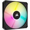 Corsair AF120 RGB SLIM, Ventola PWM da 120 mm con Cuscinetti Fluidodinamici - Profilo Sottile per Case di Piccole Dimensioni - Fino a 2000 RPM - 8 LED RGB Indirizzabili - Confezione Singola - Nero