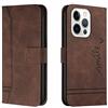 Bravoday Cover per iPhone 13 PRO, Flip Custodia in Pelle PU Portafoglio Custodia per iPhone 13 PRO, con Slot per Schede, Marrone