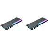 rieder 2X Computer DDR4 DDR5 5V ARGB SYNC Memoria Radiatore PC RGB Colorata RAM Dissipatore Dissipatore Raffreddamento Shim Armor Nero