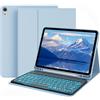 GKABXY Custodia con tastiera per iPad Air 11 pollici (M3/M2), iPad Air 7 6 5 4 (2025/2024/2022/2020) 10,9 pollici, con portapenne, layout QWERTZ, 7 colori, tastiera magnetica Bluetooth rimovibile,