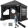 PORTAL Gazebo 3x3m con lati | pieghevole, robusto per eventi e campeggio. Telo ignifugo, 1000 mm, anti-UV. Perfetto per jacuzzi e spiaggia