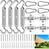 LPAOIS Kit fissaggio tende vela 44 pezzi, installazione patio prato