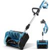 HOIIME Pala da neve senza fili per batteria Makita 18 V, spazzaneve elettrico, larghezza di lavoro 30 cm, altezza di compensazione 20 cm, distanza di lancio 8 m, (batteria non inclusa) per patio, ponte e