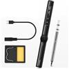 FNIRSI HS-01 Smart Electric Saldatura Ferro PD 65W Adjustable Temperature Fast Heat Portable Saldatura Stazione Ferro Kit (Black HS01-BC2)