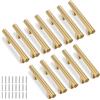 XZLUPUP 12 Pcs 64mm Maniglia T Acciaio Inox Oro Design Moderno | Stile contemporaneo, costruzione durevole, anti-corrosione, presa facile, per armadi, cassetti, guardaroba