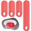 Sliverdew 40 coperture per rilevatore di fumo, riutilizzabile, in plastica, allarme antincendio, protezione dalla polvere per casa, cucina, cucina, cottura al forno, colore rosso