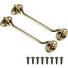 PATIKIL 6 pollici Gancio Occhio Chiusura, 2pz Carbonio Acciaio Privacy Gancio e Occhio Chiusura Cancello Chiusura Blocco Per Finestra Scorrevole Porta Fienile Porta, Bronzo