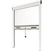 AvosDim.com stores, rideaux, moustiquair Zanzariera a Rullo in alluminio, Bianco - L150 x A160cm, anti Insetti, Riducibile per finestra, Avvolgimento Verticale