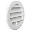 La Ventilazione T8DRB Griglia Plastica Tonda da Incasso, Bianco, 96 mm