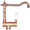 Argo Rubinetterie 2471P/09U - Miscelatore cucina sottofinestra, lavello angolo canna antica pieghevole, Old england, finitura rame antico, made in italy, Argo rubinetterie, Paini