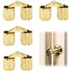 Dzsomt 4 Pezzi Cerniera Invisibile in Ottone da 10 mm - Angolo di Apertura 180° - Rame Barilotto Nascosta per Contenitore di Gioielli Porta in Legno DIY Fatto Mano