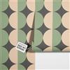 Livingwalls New Walls Carta da parati retrò anni '70, verde, beige, motivo circolare, vintage, soggiorno, 10,05 x 0,53 m
