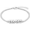 s.Oliver Bracelet - Elegante bracciale in acciaio inox lucido - argento - catena quadrata regolabile fino a 20 cm - impermeabile e delicato sulla pelle