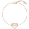 s.Oliver Bracelet - Elegante bracciale in argento sterling 925 lucido - oro rosa - catenina regolabile fino a 20 cm - impermeabile e delicato sulla pelle
