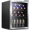 Antarctic Star Frigorifero per bevande fino a 68 lattine, compatto con porta in vetro con telaio in acciaio inox, display digitale del