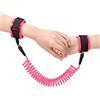 TOYESS Bracciale Sicurezza Bambino, Portatile Che Cammina Anti-Perso Mano Cintura, Primi Passi Per Bambini, Rosa 01