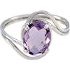 joyas plata autentiche pietre preziose forma ovale con una pietra cheker ametista anelli - anello in argento 925 con ametista viola - febbraio nascita acquario astrologia anello con pietre preziose