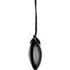 ROCKING GIFTS Autentico ciondolo a lente in shungite da 3 cm proveniente dalla Carelia, Russia, pietra minerale per protezione, meditazione e riequilibrio energetico.