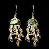 Gemsporium 925 Orecchini Argento Sterling Rotondo Rubino Madreperla Meduse Senza USA Import