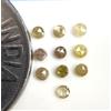 NATURAL ROSE CUT DIAMONDS Lotto Diamanti Naturali Round Rose Cut 0,31 ct 10 Pz