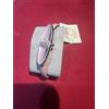 LD Orologio da polso Calvin Klein design ellittico con cinturino in pelle rosa -