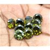 Verde Naturale Zircone Taglio Rotondo 30 Pezzi 6 MM Cambodian Certificato Gemma